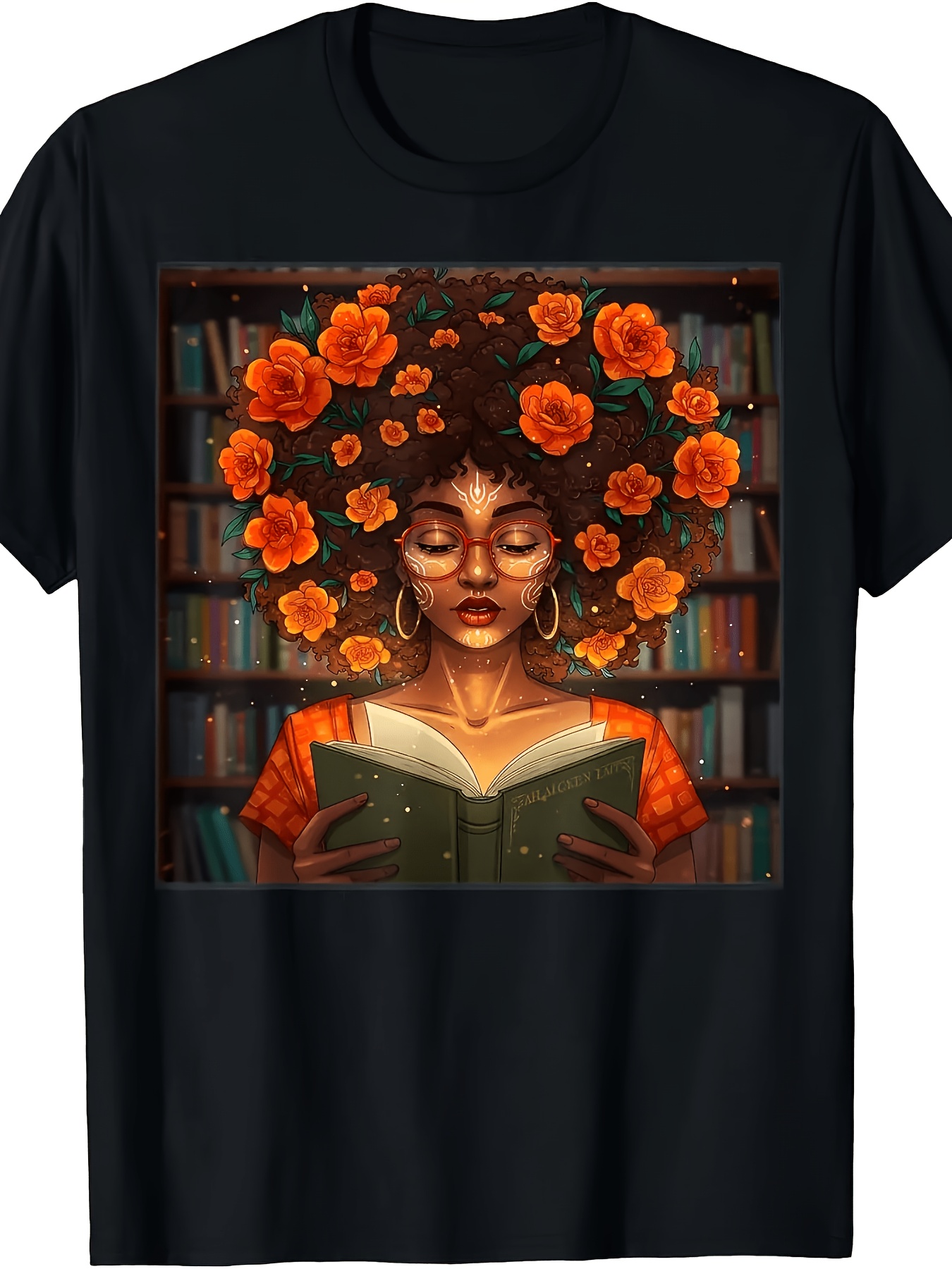 Women Fashion History - 黒人歴史月間 黒人アフロガール 女性 本好きへのギフト Tシャツ ユニセックス、トレンディなストリートウェアファッション、最高品質の快適なカジュアル、プリントTシャツ、ピュア、クルーネック、レギュラーフィット、完璧