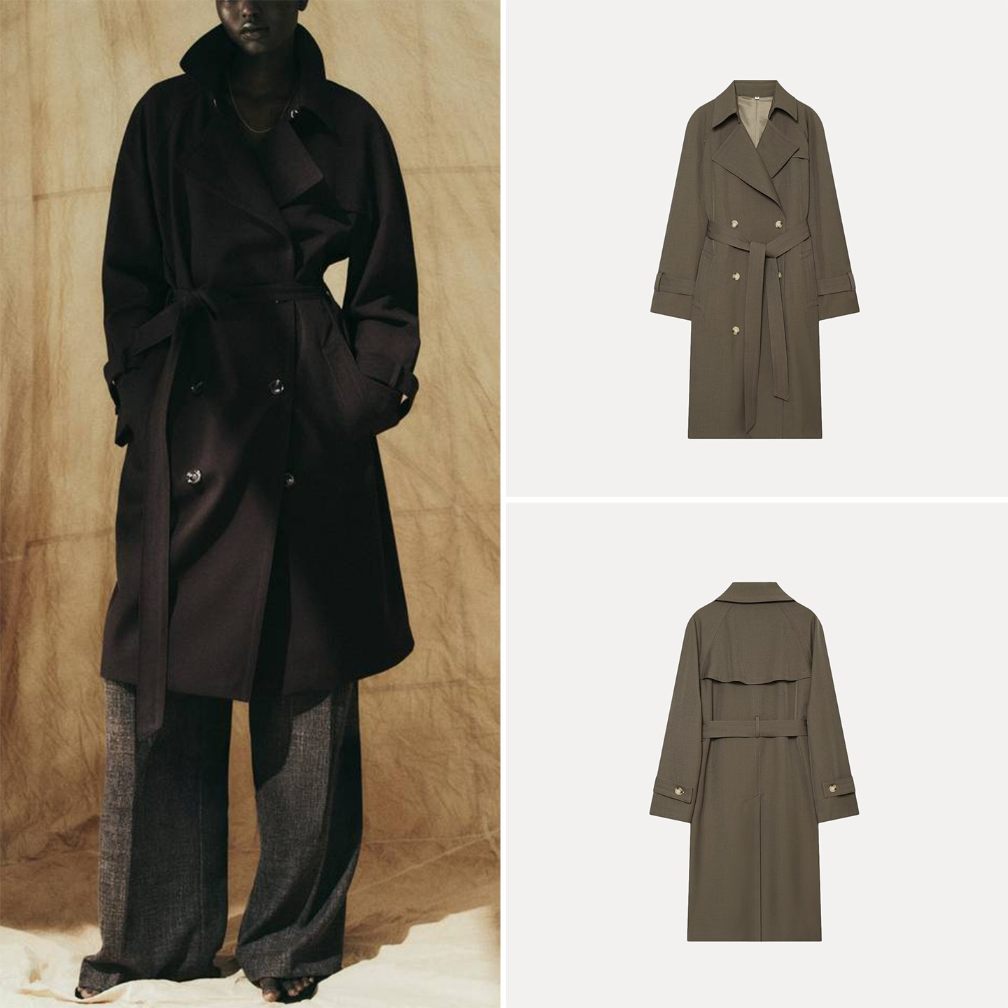 Women'S Fashion E Commerce - ファッショナブルなツートーンカラーの長袖ウィンドブレーカージャケット（ベルト付き）、女性用、ZADATAブランド、純粋なeコマースセール、中国製、デイリーウェア