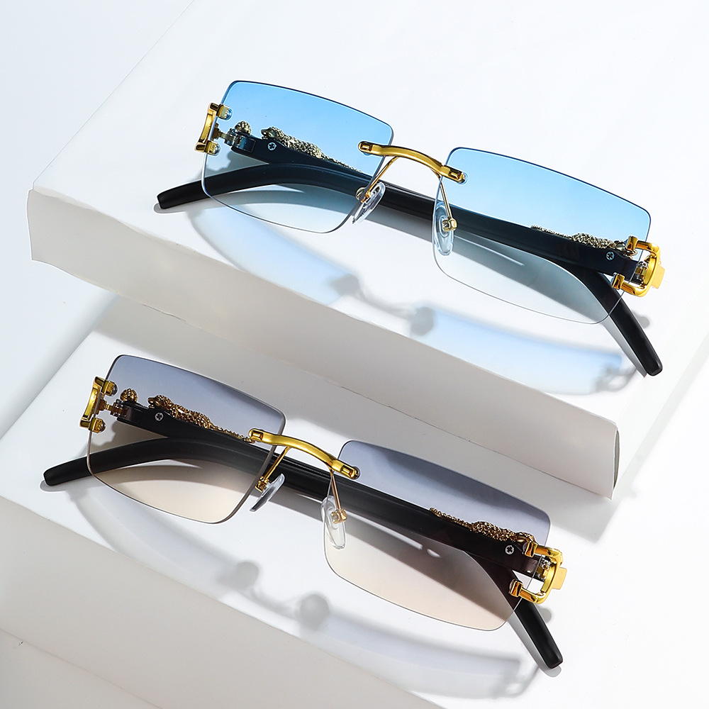 Women'S Fashion Eyewear - 1 個ファッションヴィンテージリムレスサングラス女性男性グラデーション長方形ブランドデザイナーサングラス