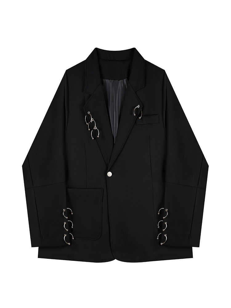 Blazer Women Oversized - 女性黒ゴシックエモ秋ブレザーコートファッションヴィンテージ原宿長袖オーバーサイズスーツジャケット上着トップ 2000 年代の服