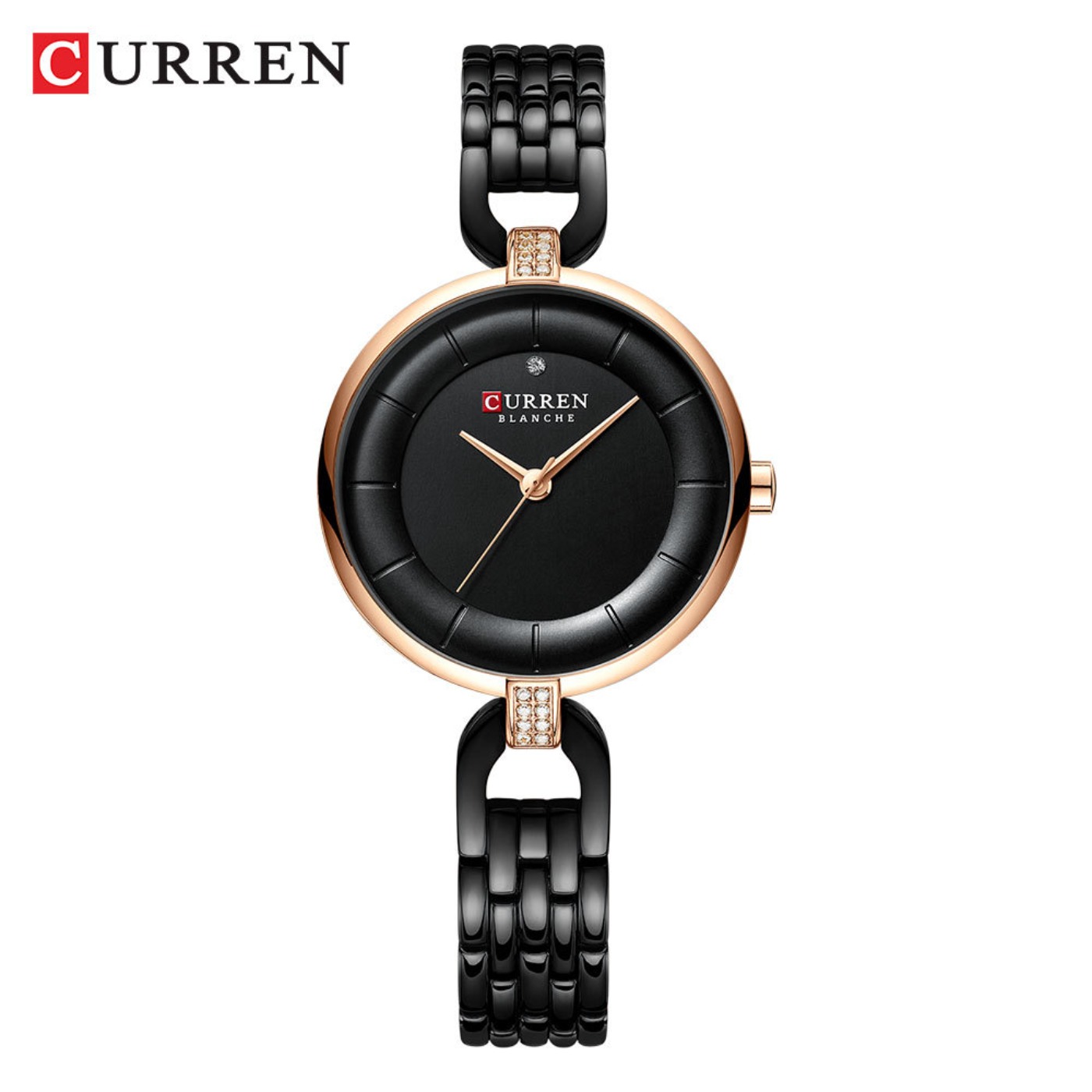 Women Fashion Brand - 女性腕時計 CURREN 高級ブランドファッションカジュアルレディースクォーツ腕時計ローズゴールドステンレススチールメッシュドレス時計女の子用