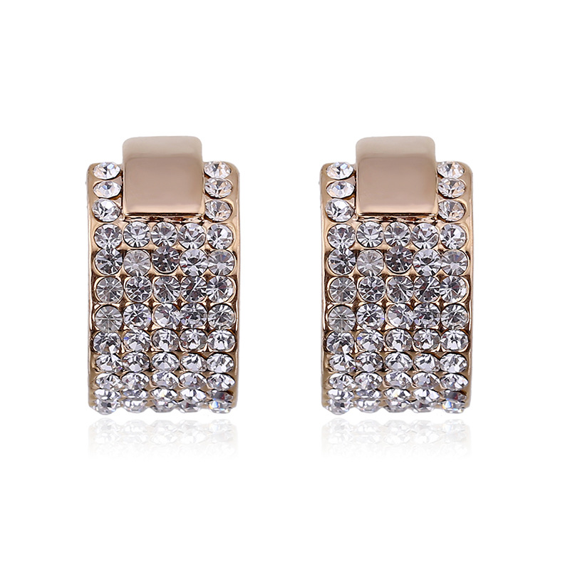 Women'S Fashion E Commerce - ファッションC型電気メッキ本金ダイヤモンドスタッドピアス AliExpress Amazon越境EC INS風ホットピアス