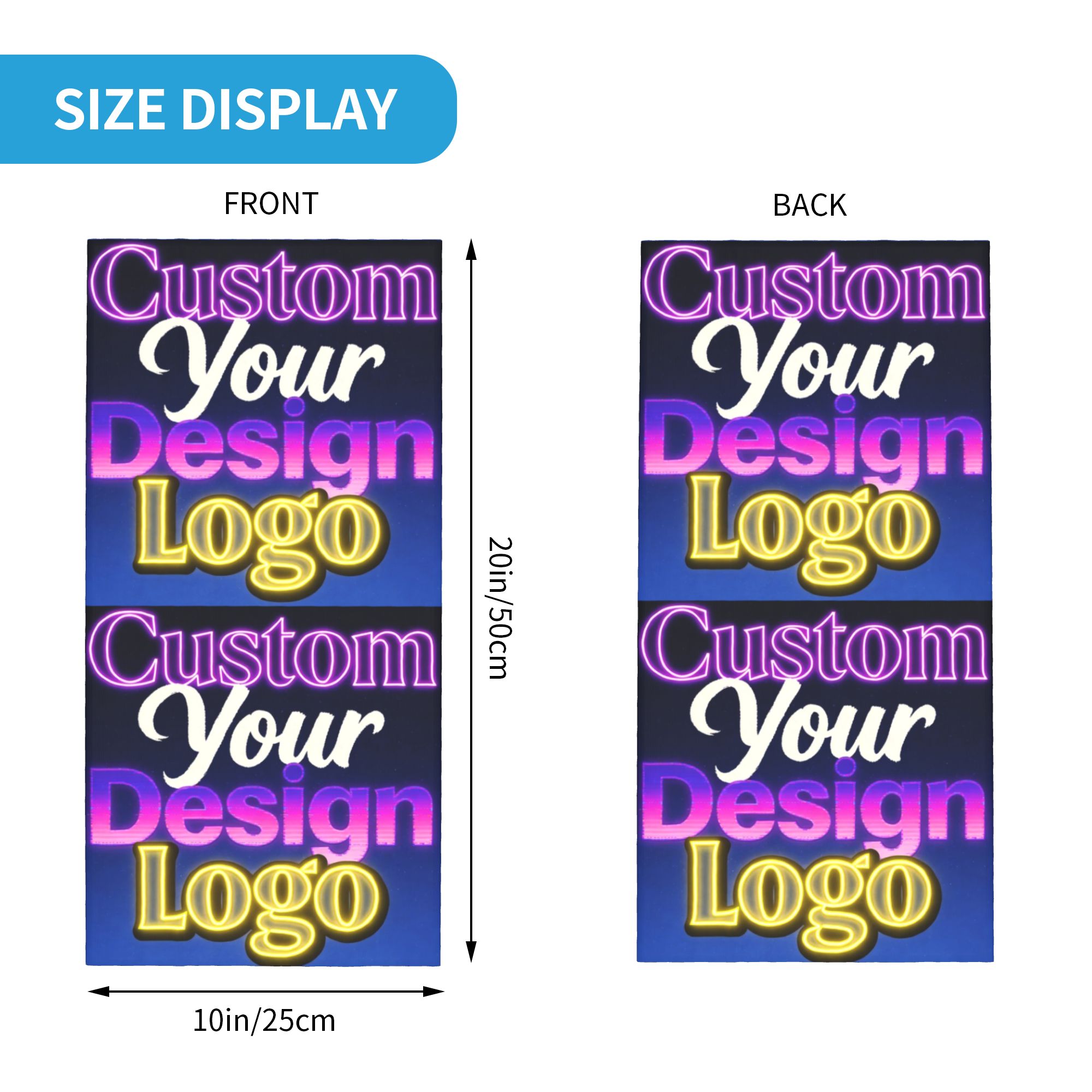 カスタムカスタムあなたのデザインロゴバンダナネックウォーマー - Women Fashion Logo Design のレビューと価格