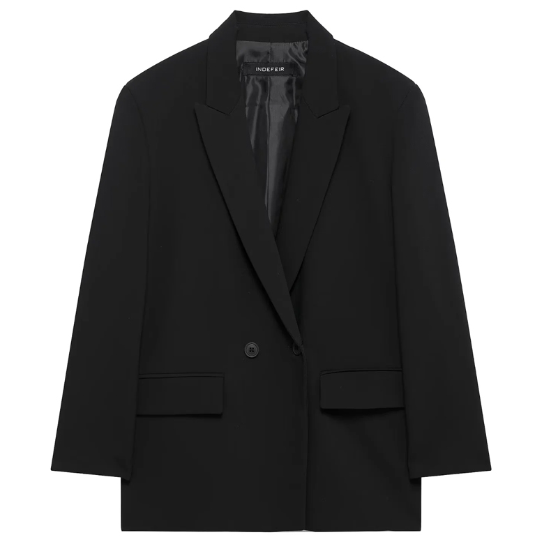HXAO ブレザー女性のための黒グレーロングブレザー女性オフ - Blazer Women Oversized のレビューと価格