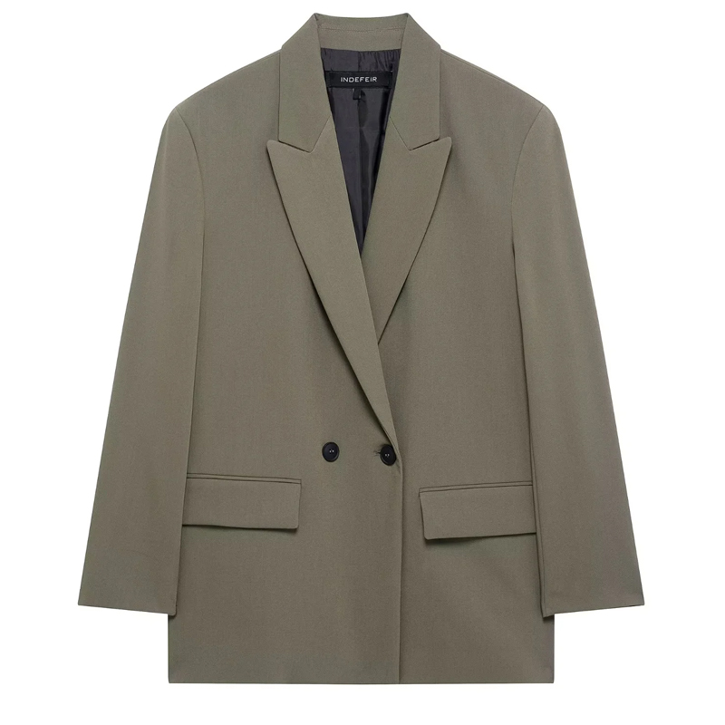 HXAO ブレザー女性のための黒グレーロングブレザー女性オフ - Blazer Women Oversized のレビューと価格