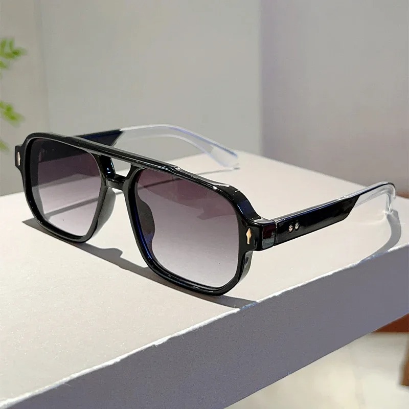 新しいヴィンテージダブルブリッジスクエアサングラスファッショ - Women'S Fashion Eyewear のレビューと価格