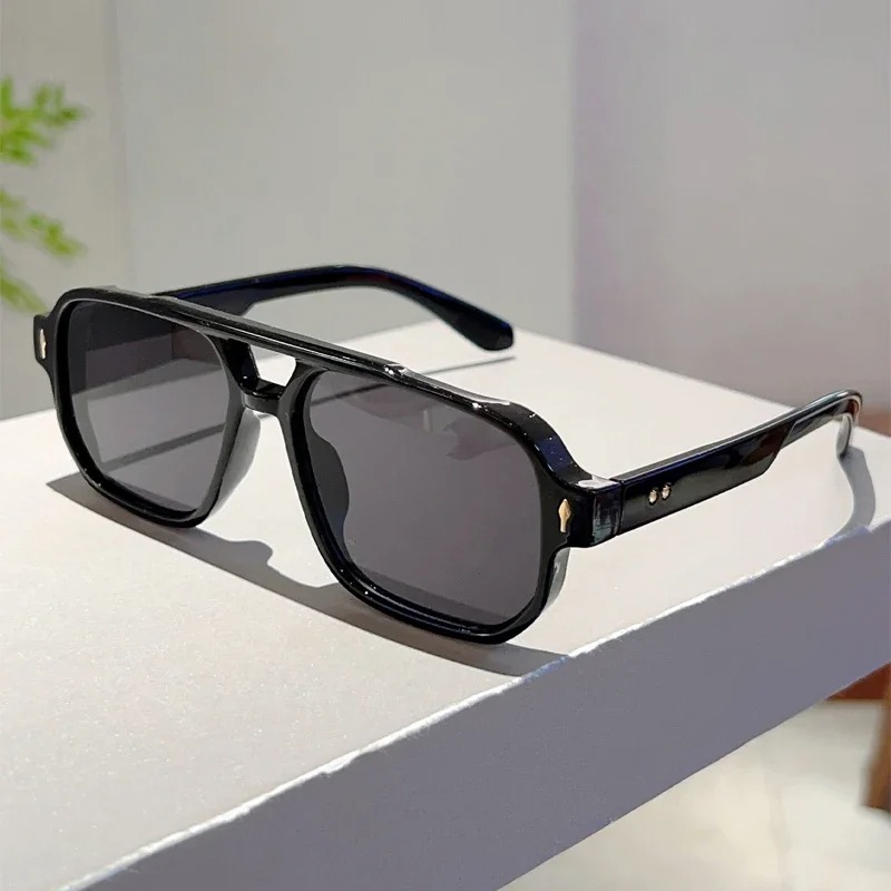 新しいヴィンテージダブルブリッジスクエアサングラスファッショ - Women'S Fashion Eyewear のレビューと価格
