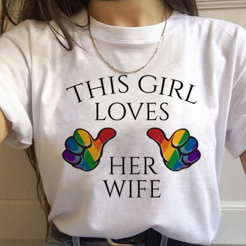 Lgbt 虹原宿 Tシャツ女性ゲイプライド Ullzang  - Women'S Fashion In The 90S のレビューと価格