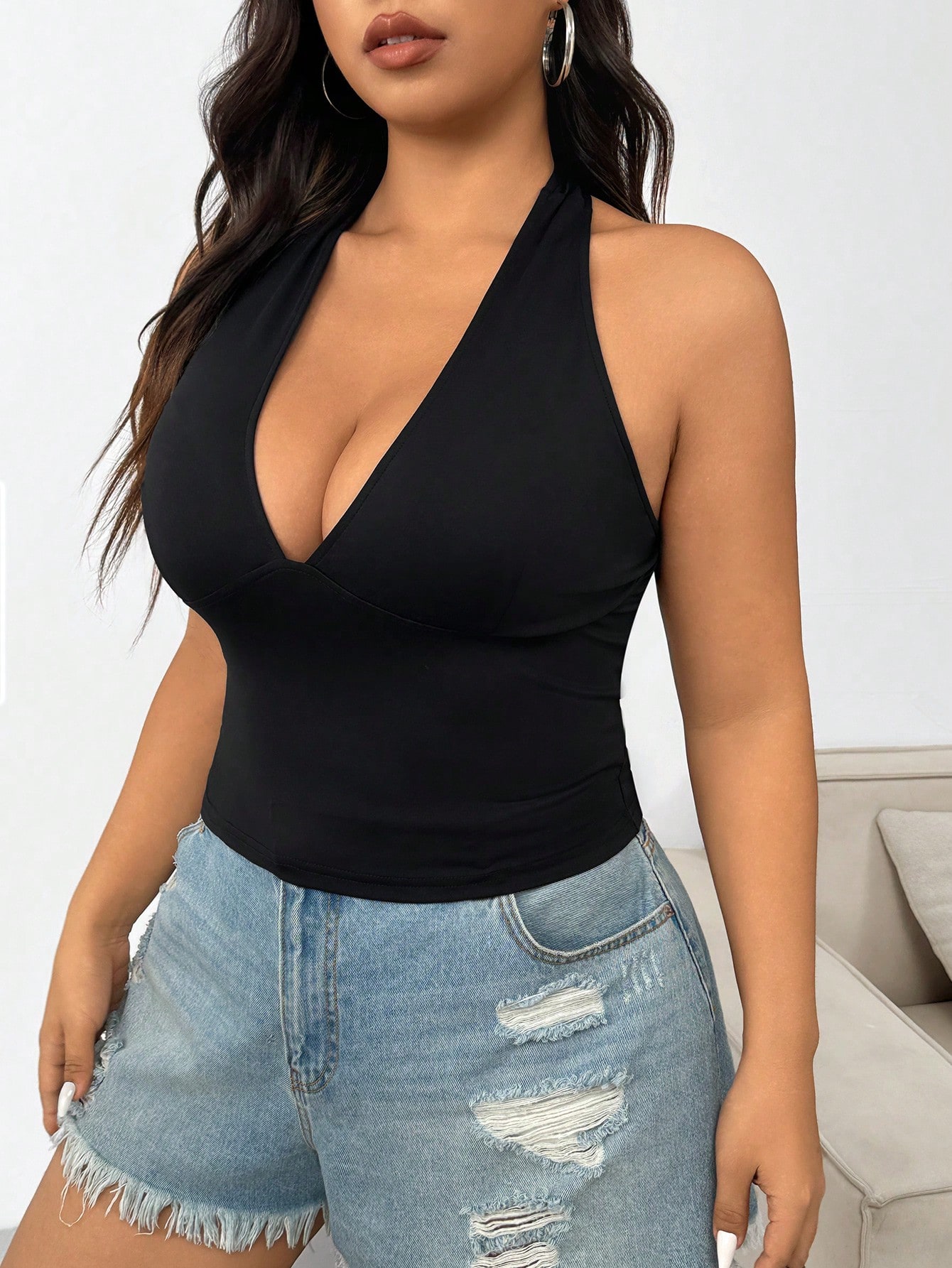 新作ファッション無地プラスサイズレディースファッションセクシ - Women Fashion Vest のレビューと価格