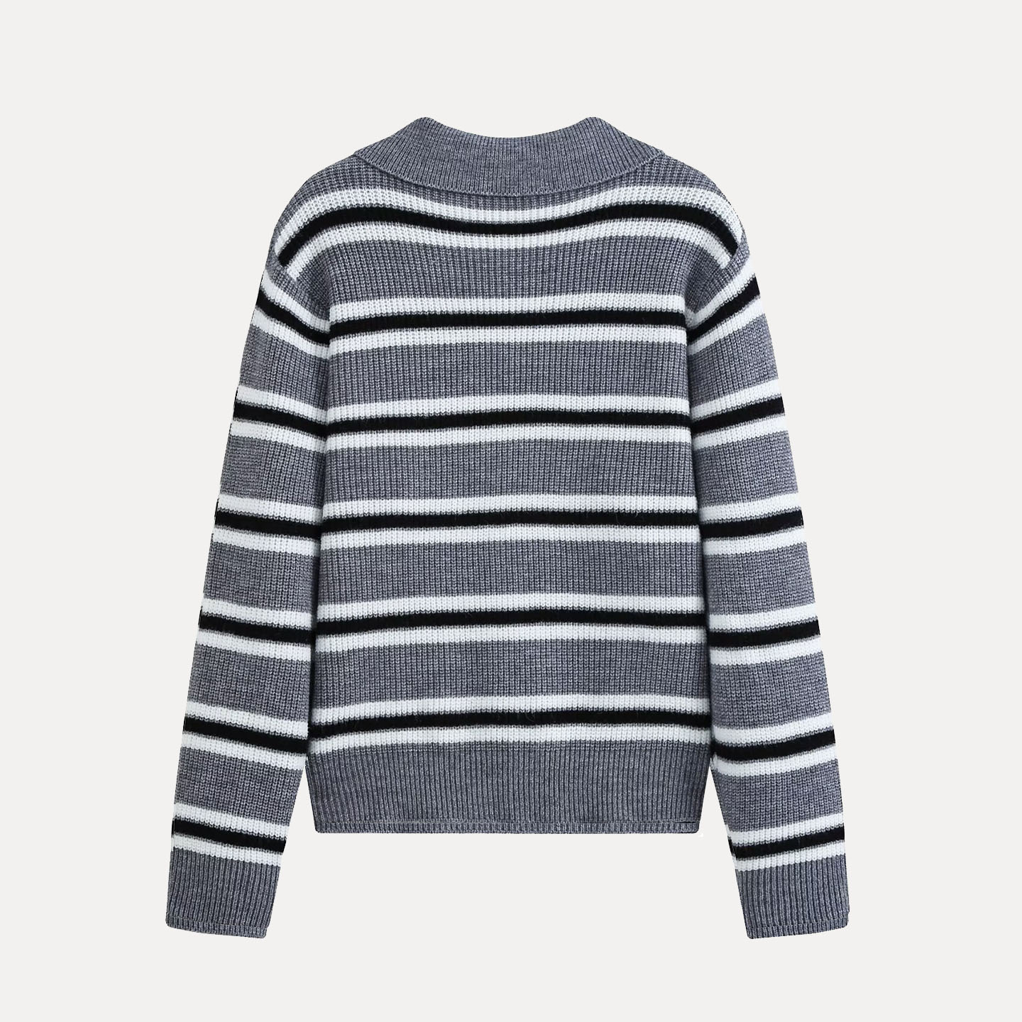 ファッショナブルなニット長袖シャツ、ジッパー襟付き、女性用春 - Women'S Fashion E Commerce のレビューと価格