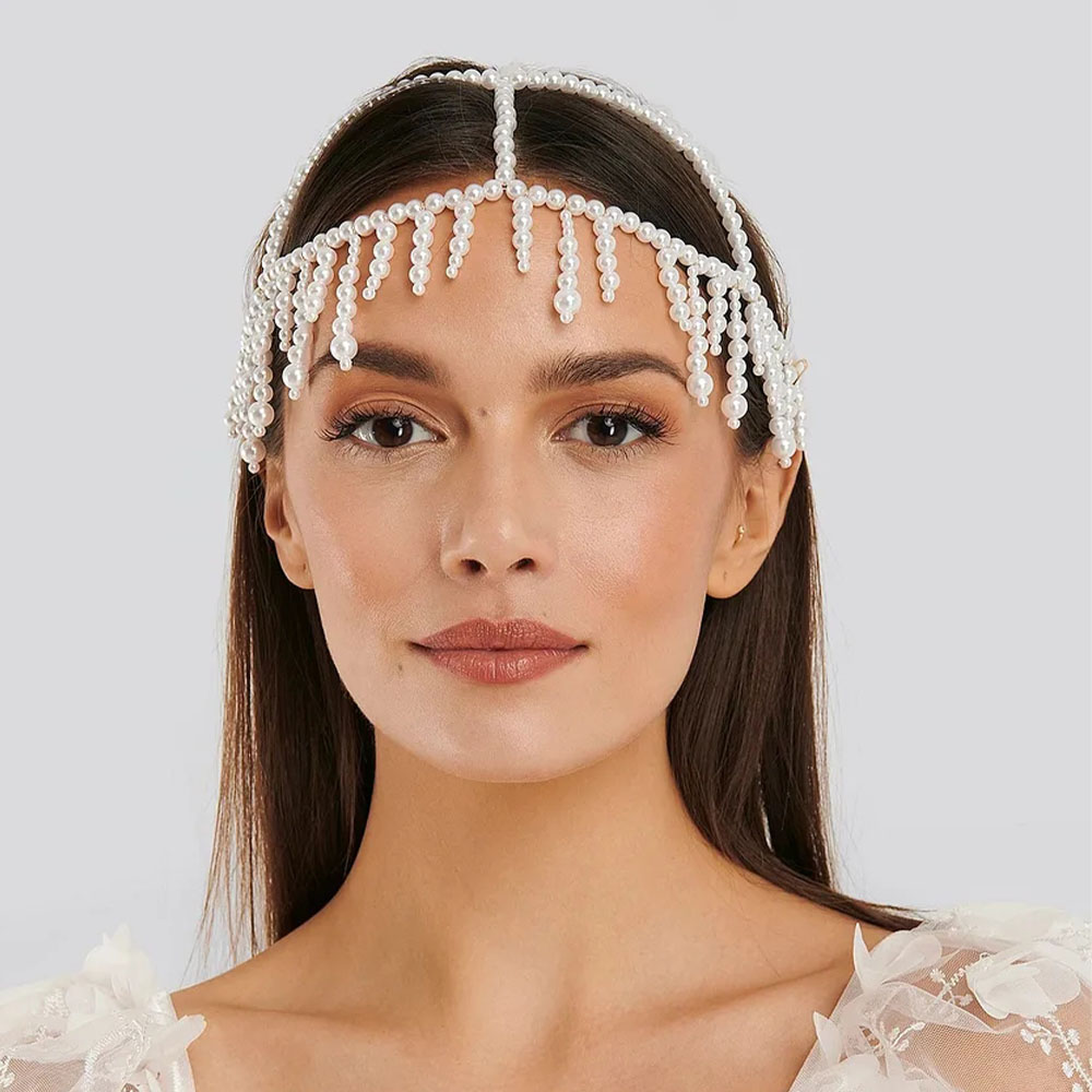 Stonefans-クリスタルキャップ付きパールフリンジヘッ - Women'S Fashion Roaring 20S のレビューと価格