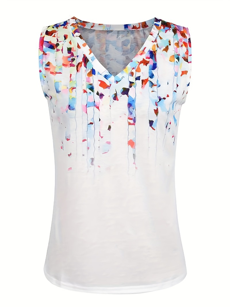 女性用Vネックノースリーブトップ,ルーズカジュアルウェア,フ - Women Fashion Vest のレビューと価格