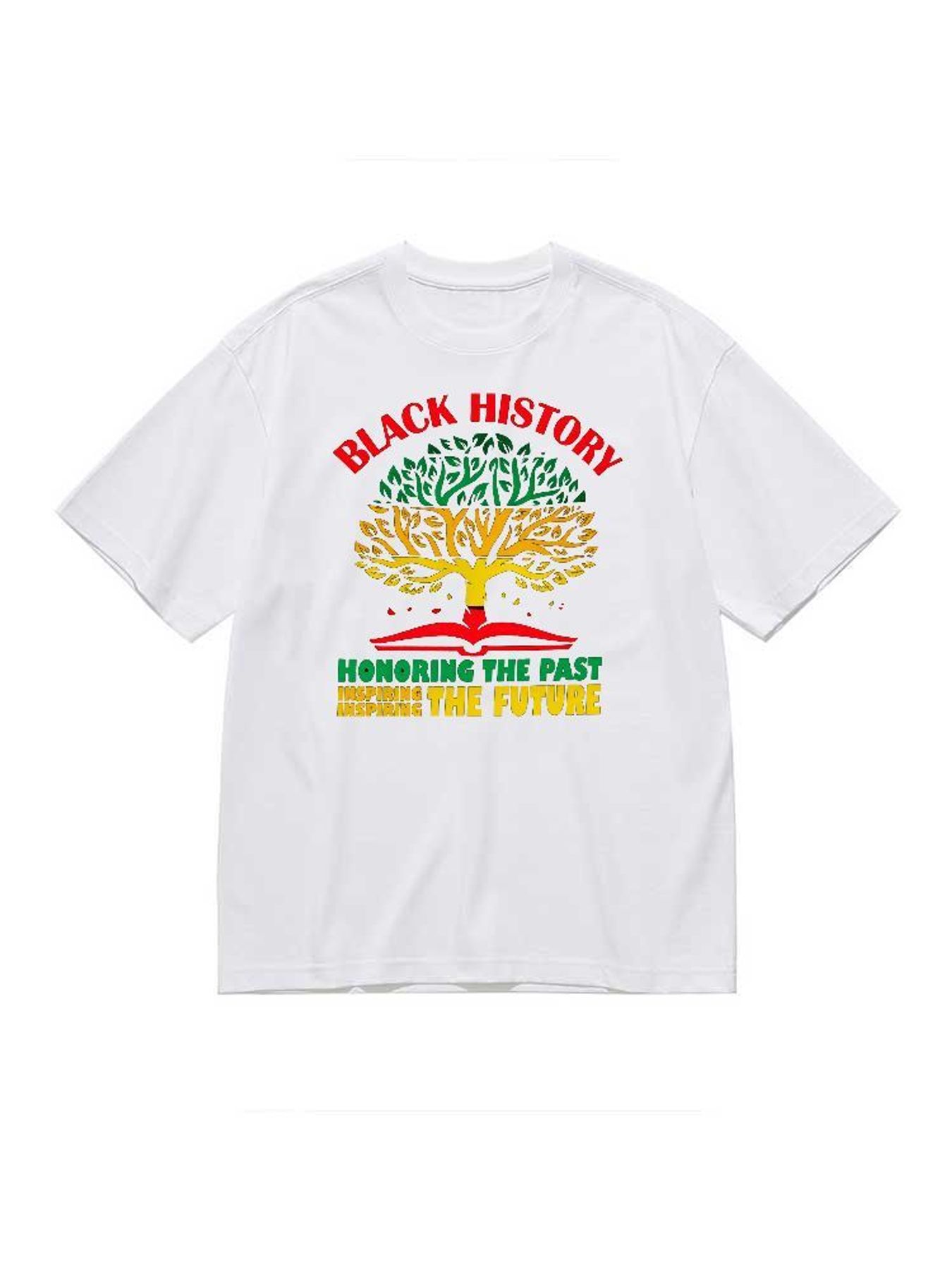 黒人歴史月間ツリーグラフィックTシャツ レディースファッショ - Women Fashion History のレビューと価格