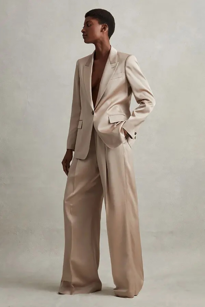 Allingentle シルクサテン女性スーツセット 2 ピ - Blazer Women Oversized のレビューと価格