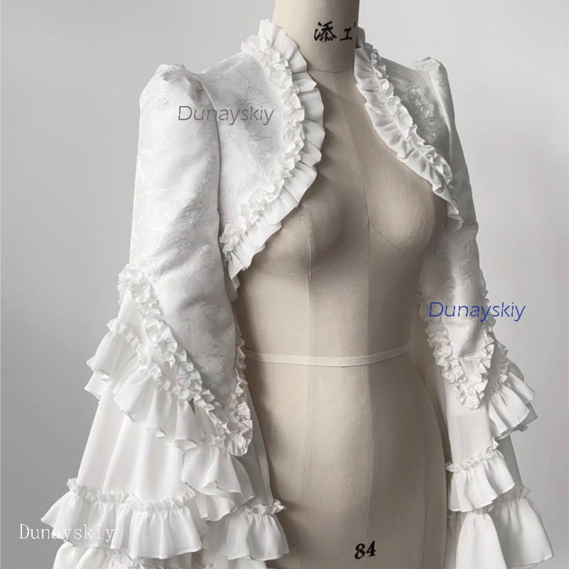 ゴシックパーティーヴァンパイアロリータオウジレイヤリングセッ - Puff Sleeve Blouse のレビューと価格