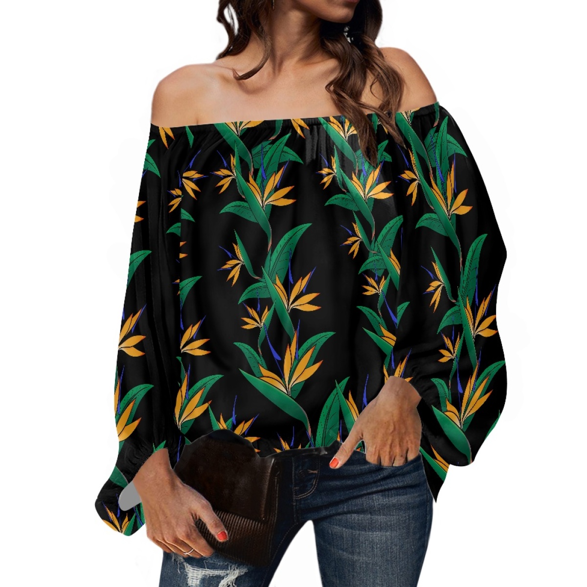 ポリネシア部族服 サモアタパ トンガプリント ロングパフスリ - Puff Sleeve Blouse のレビューと価格