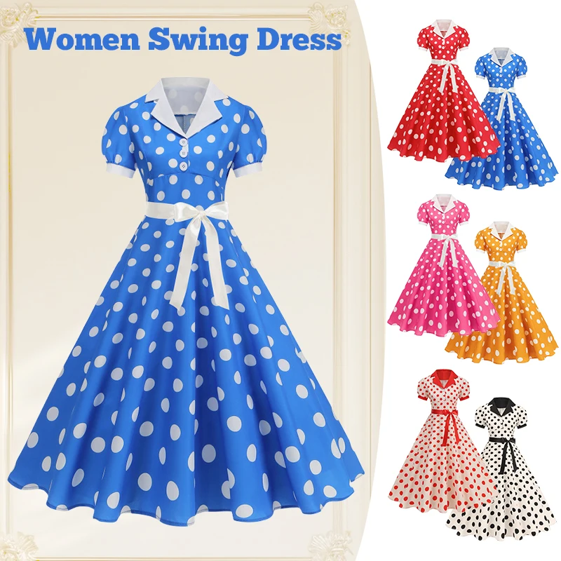 ヴィンテージ水玉模様サマードレス レディース 1950年代  - Women'S Fashion In The 1950S のレビューと価格