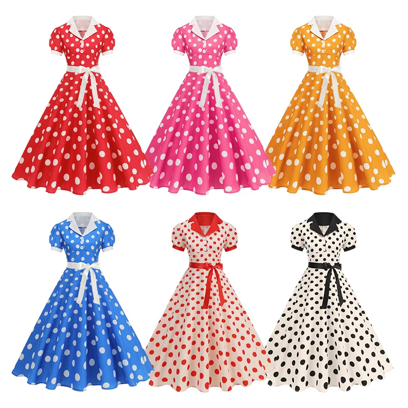 ヴィンテージ水玉模様サマードレス レディース 1950年代  - Women'S Fashion In The 1950S のレビューと価格