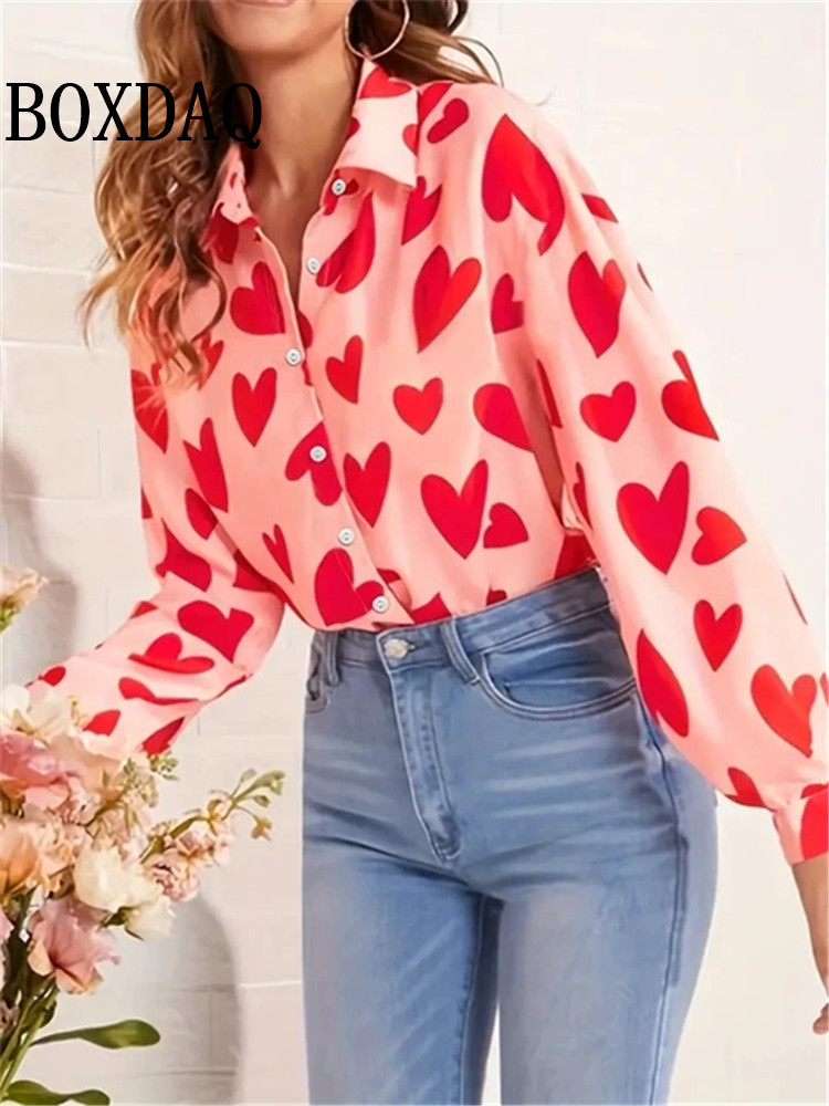 女性用長袖シャツ,グラフィティプリント,ラペルボタン付きカジ - Women Fashion Fun のレビューと価格