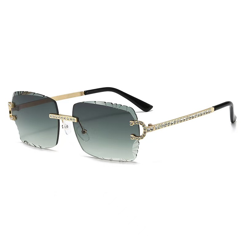 ファッションリムレススクエアサングラスヴィンテージダイヤモン - Women'S Fashion Eyewear のレビューと価格