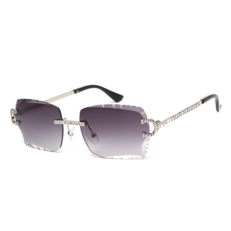 ファッションリムレススクエアサングラスヴィンテージダイヤモン - Women'S Fashion Eyewear のレビューと価格