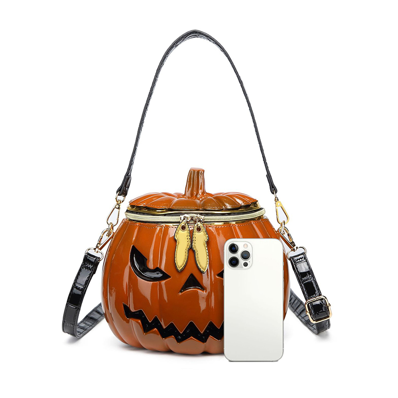 女性の新しいハロウィンパンプキン型ショルダーバッグストリート - Women Fashion Fun のレビューと価格