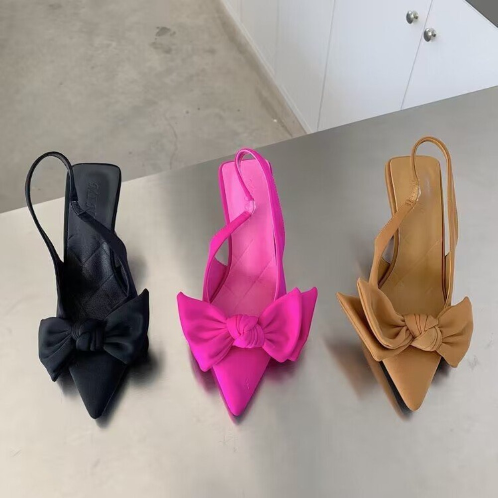 2026年女性用シューズ夏新作蝶結びスリングバックヒールシュ - Women Fashion Nova のレビューと価格