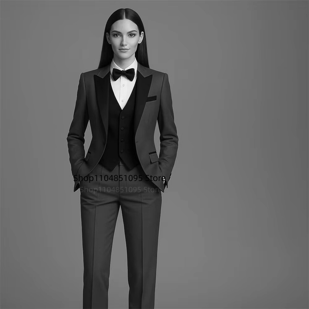 固体ファッションスーツ女性のための 3 ピースジャケットベス - Women Fashion Vest のレビューと価格