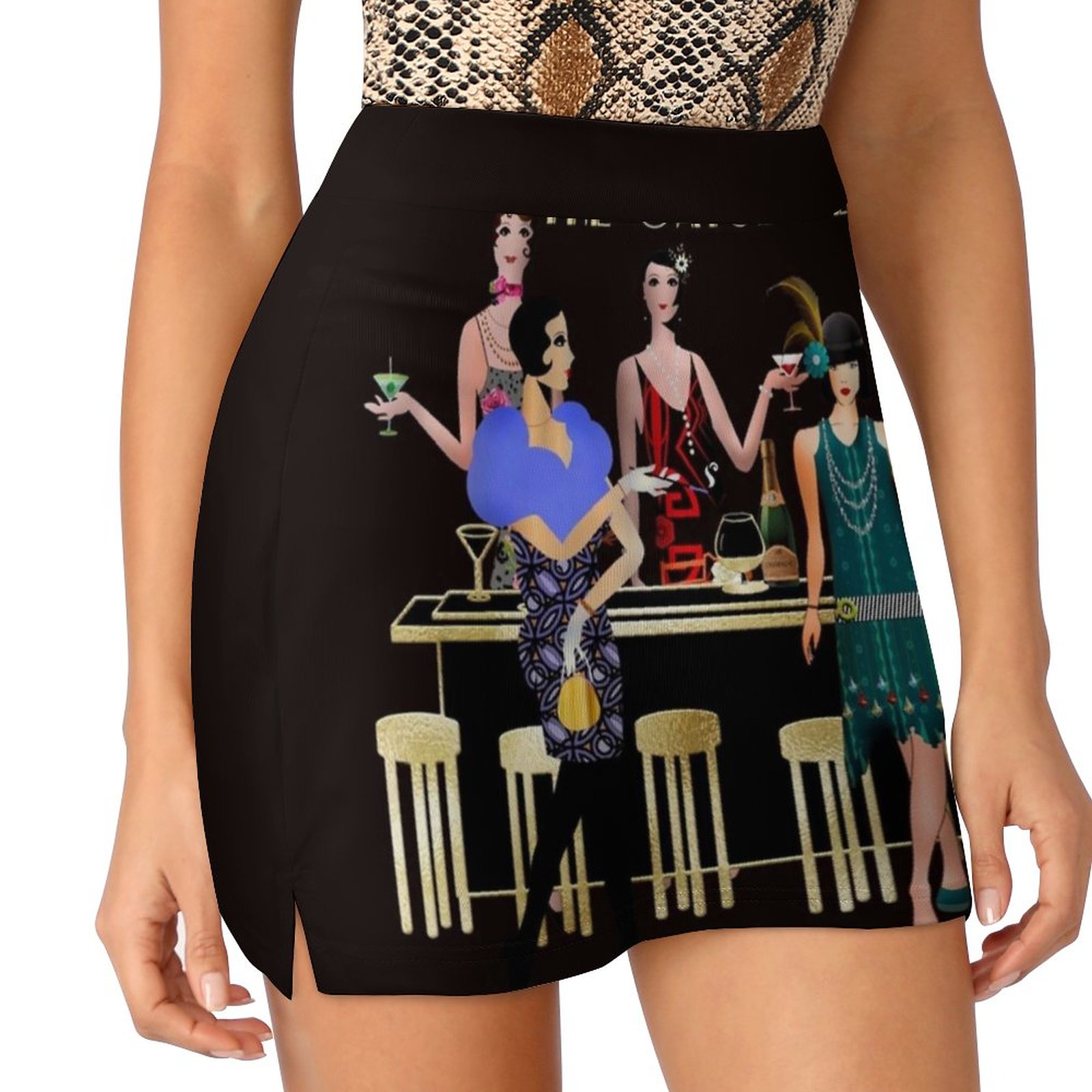 ガツビー時代の女性用ミニスカート,オフィス用ショートスカート - Women'S Fashion Roaring 20S のレビューと価格