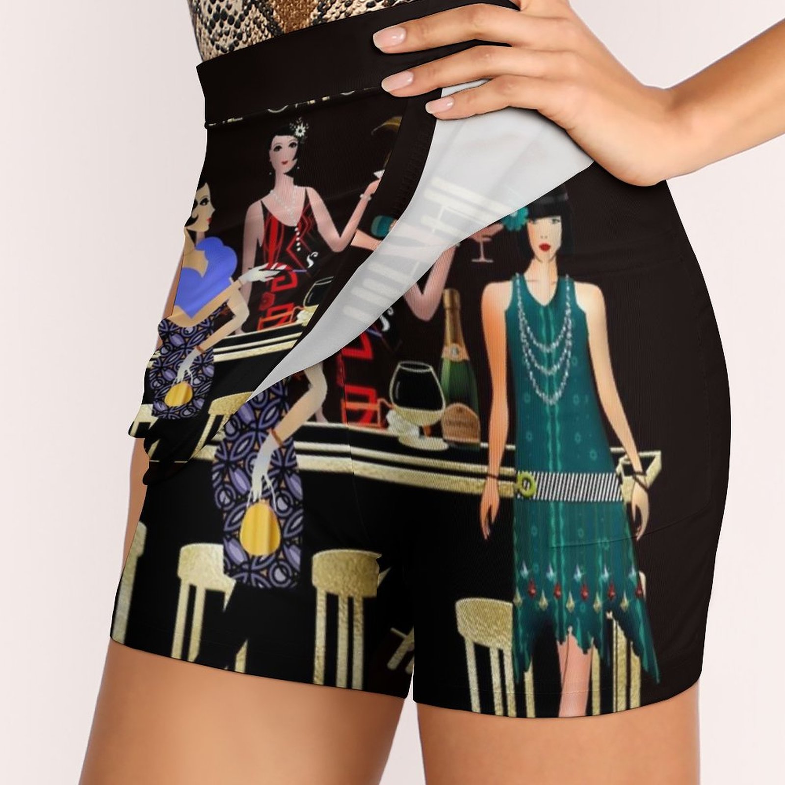 ガツビー時代の女性用ミニスカート,オフィス用ショートスカート - Women'S Fashion Roaring 20S のレビューと価格