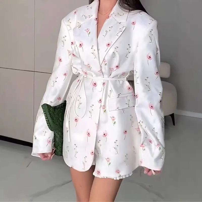 特大ブレザージャケット女性カジュアルソリッドターンダウンカラ - Blazer Women Oversized のレビューと価格